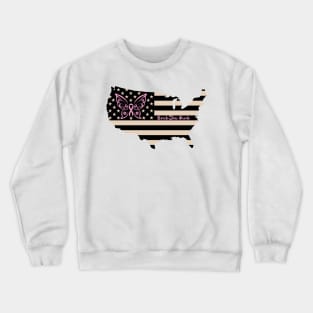 back the pink breast cancer Crewneck Sweatshirt